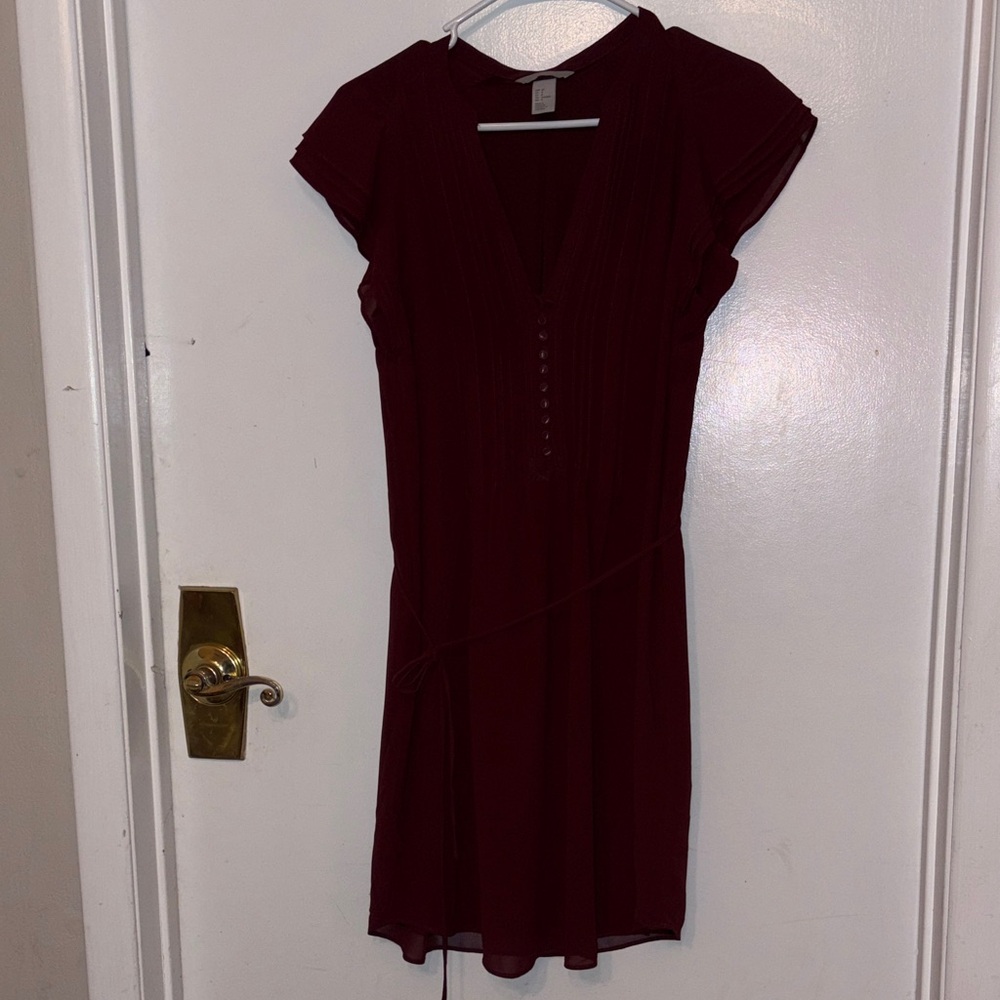 H&M Deep Red Mini Dress
